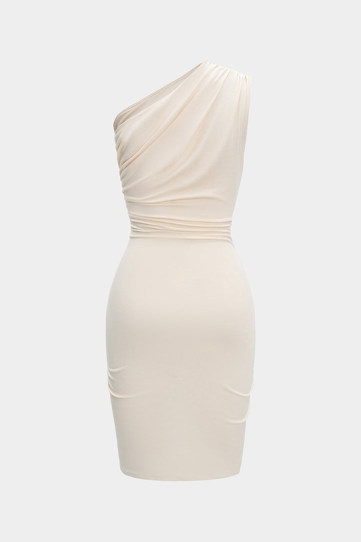 Dames Asymmetrische One Shoulder Feest Jurk Mini