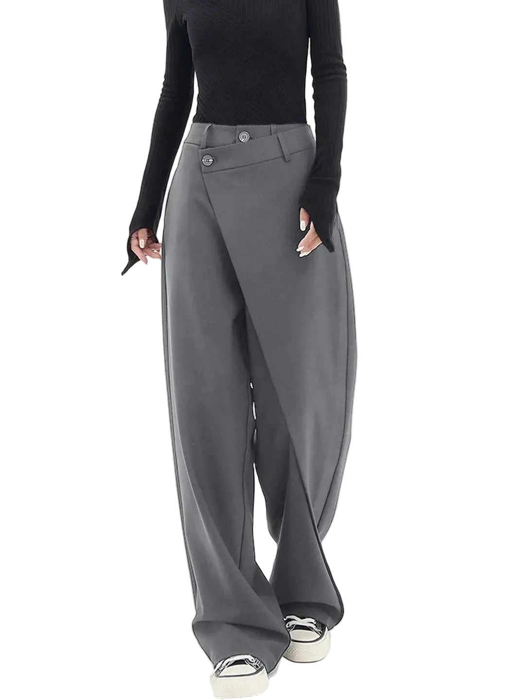 Dames Asymmetrische Wijde Broek Wide Leg