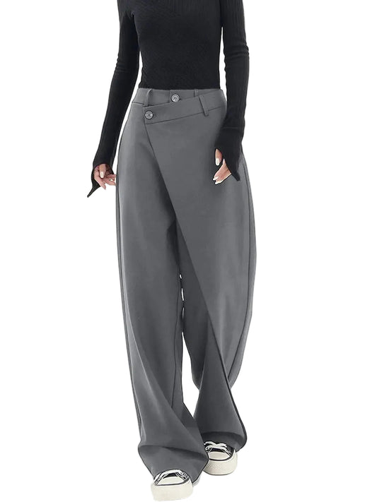 Dames Asymmetrische Wijde Broek Wide Leg