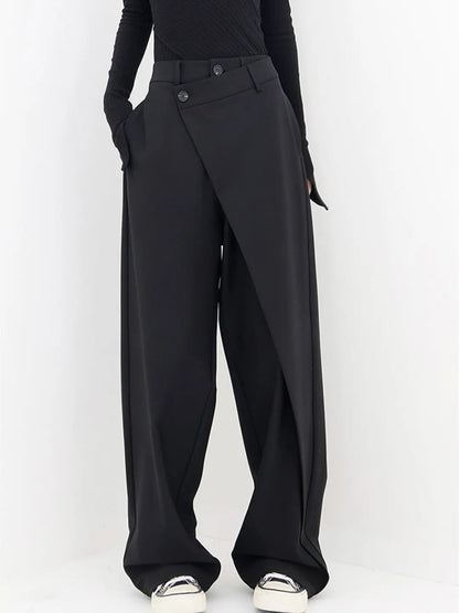 Dames Asymmetrische Wijde Broek Wide Leg