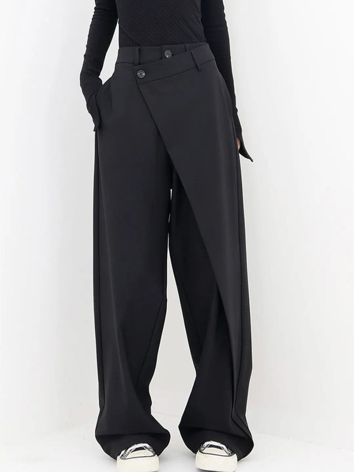Dames Asymmetrische Wijde Broek Wide Leg