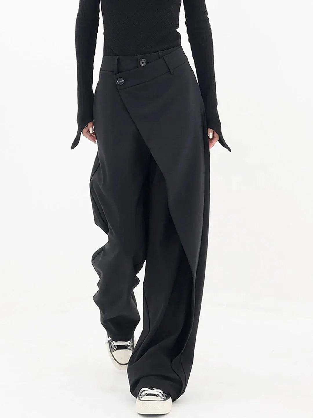 Dames Asymmetrische Wijde Broek Wide Leg
