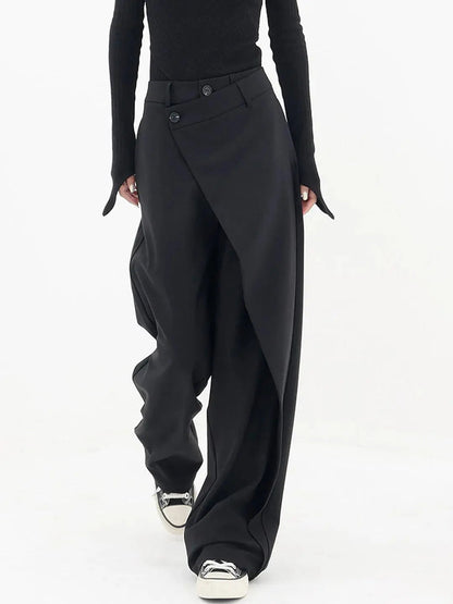 Dames Asymmetrische Wijde Broek Wide Leg