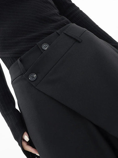 Dames Asymmetrische Wijde Broek Wide Leg