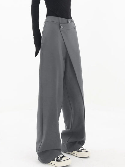 Dames Asymmetrische Wijde Broek Wide Leg