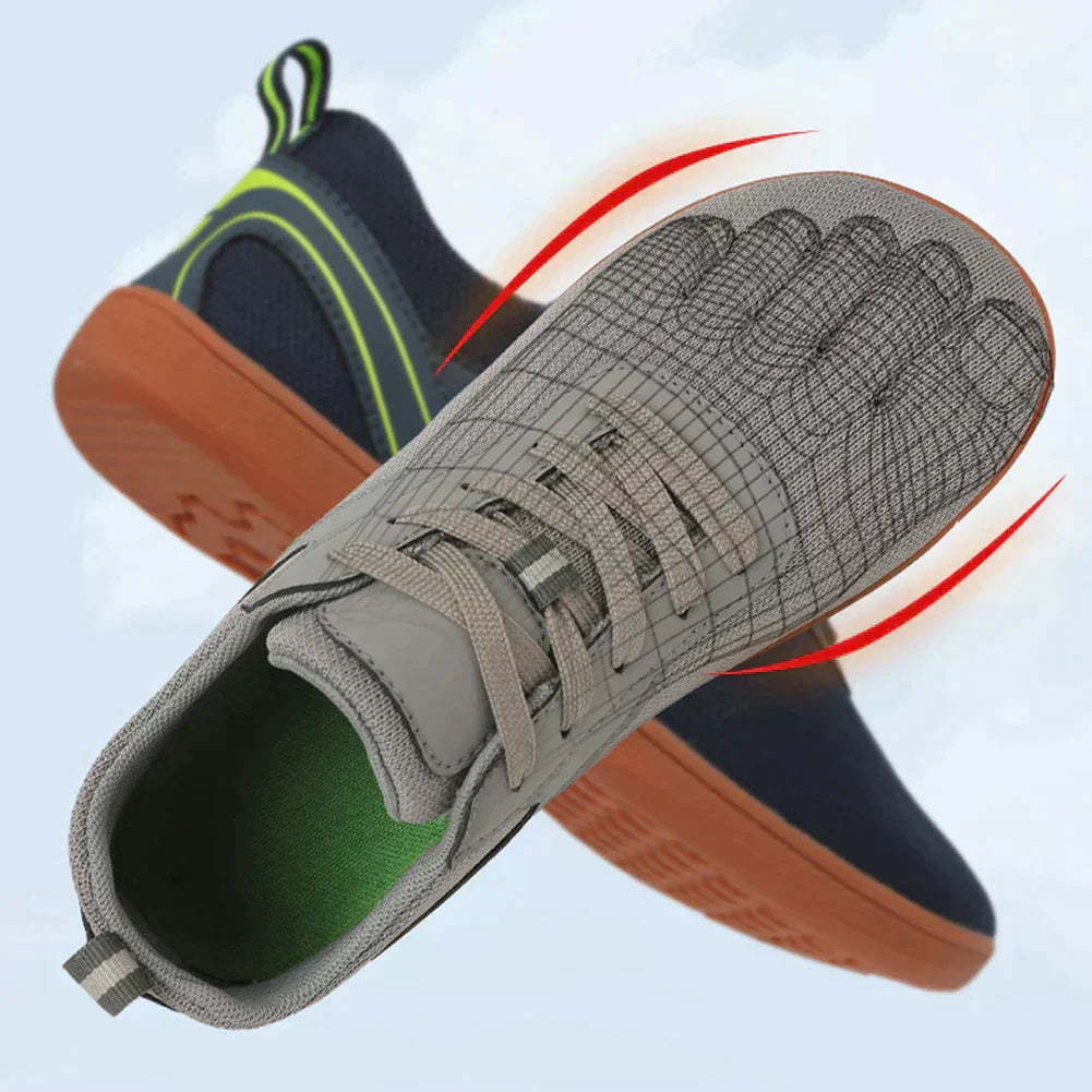 Dames Barefoot Sneakers Lace Up Flat Sole