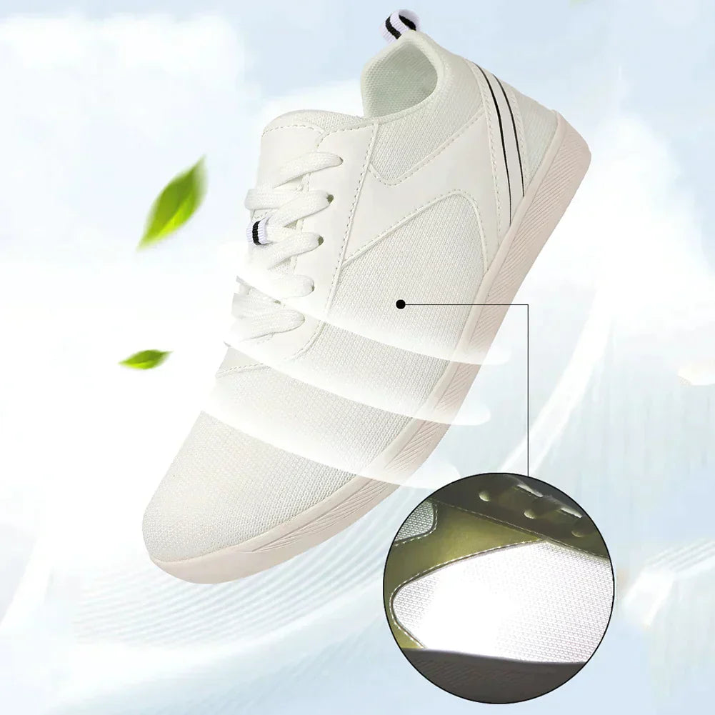 Dames Barefoot Sneakers Lace Up Flat Sole
