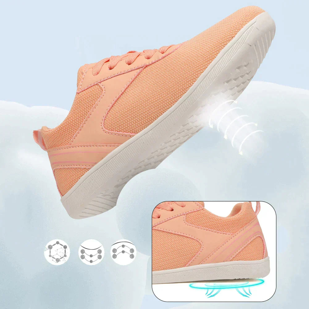 Dames Barefoot Sneakers Lace Up Flat Sole