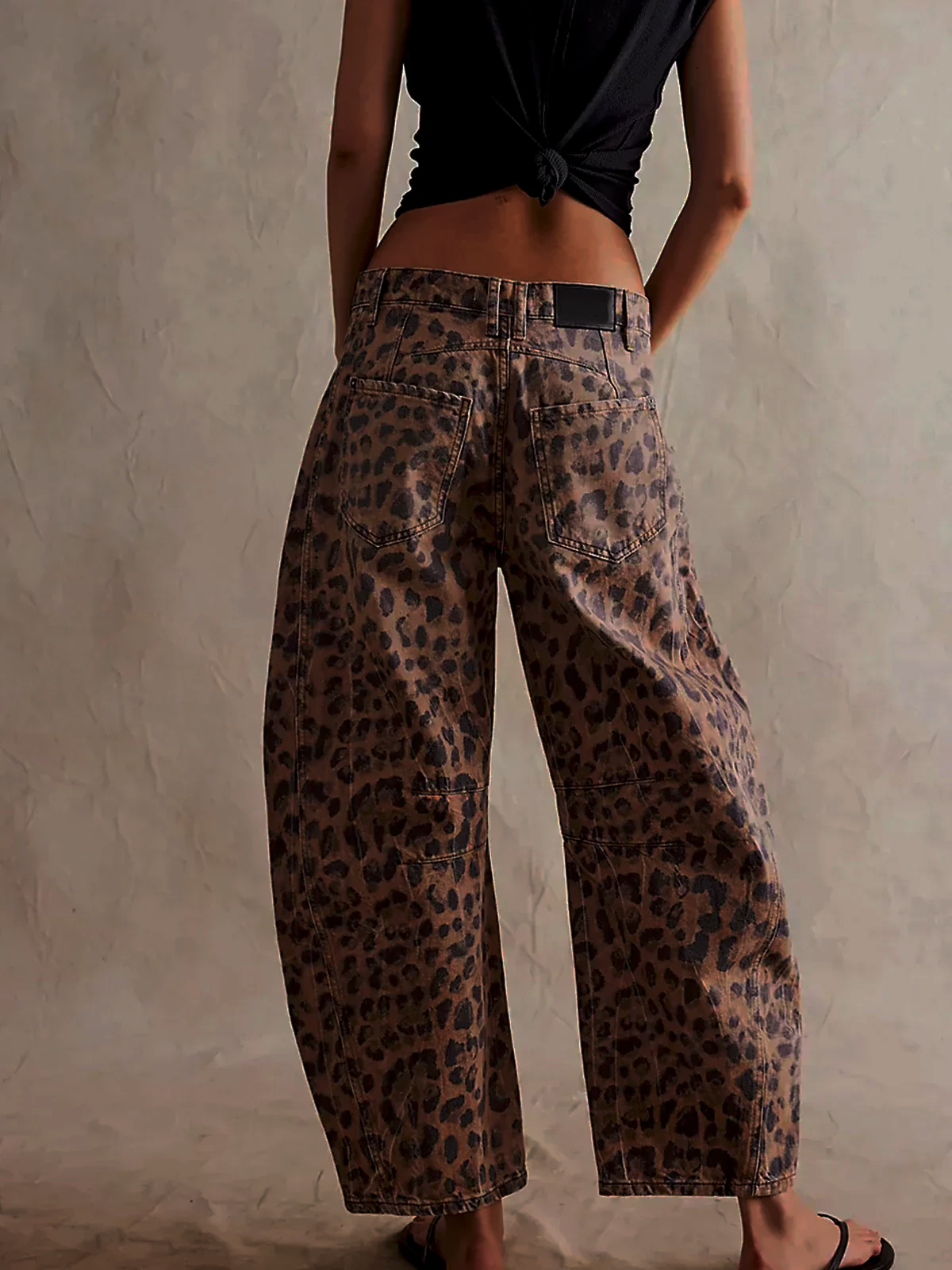 Dames Barrel Leg Jeans Cropped Lang