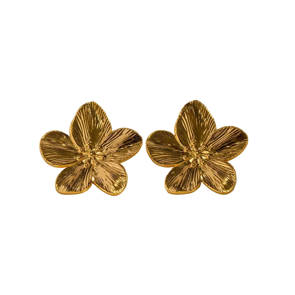 Juliette – Vintage Gouden Bloem Oorbellen Modehuis-Nederland