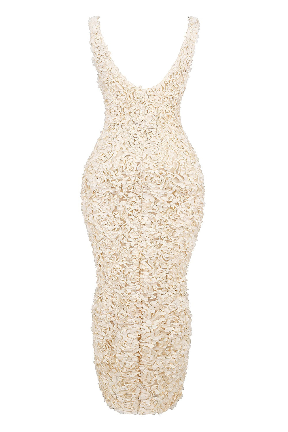 Dames Bloemen Appliqué Avondjurk V Hals Maxi