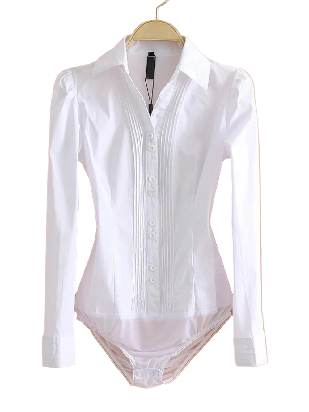 Dames Body Blouse Button Down Lange Mouw