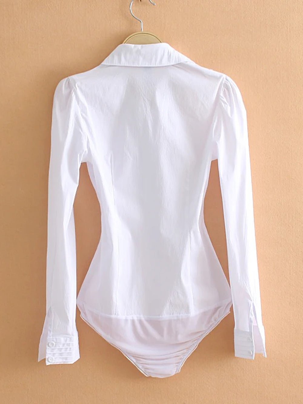 Dames Body Blouse Button Down Lange Mouw