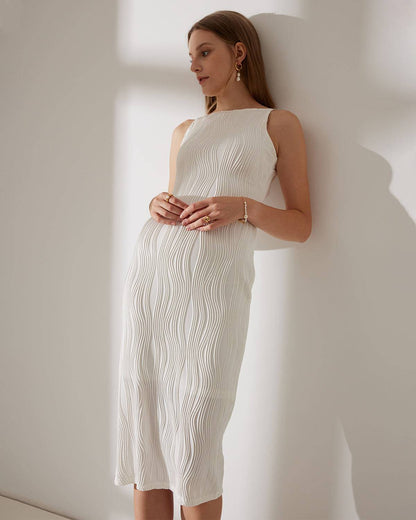 Dames Bodycon Mouwloze Jurk Midi