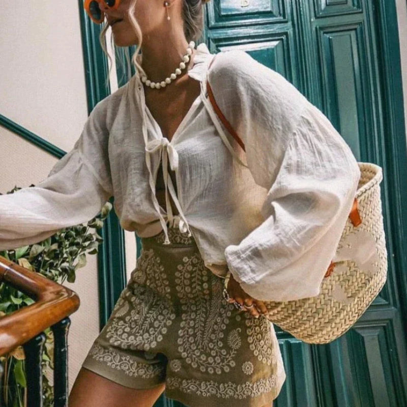Dames Boho Short Hoge Taille