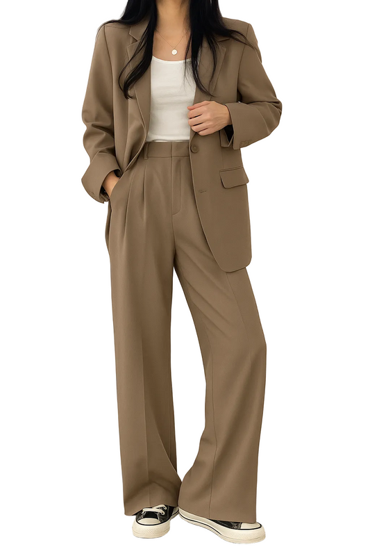 Dames Broekpak Blazer en Pantalon Co-ord Set