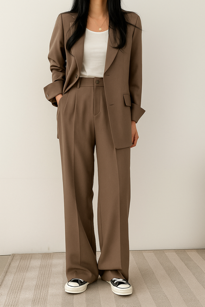 Dames Broekpak Blazer en Pantalon Co-ord Set