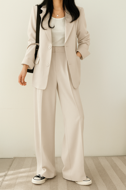 Dames Broekpak Blazer en Pantalon Co-ord Set