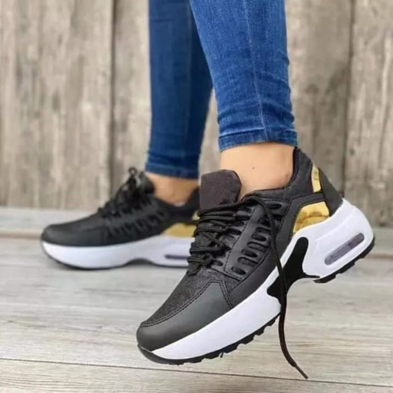 Dames Chunky Sneakers Lace-Up Platform
