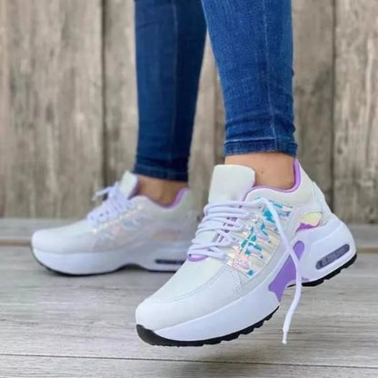 Dames Chunky Sneakers Lace-Up Platform