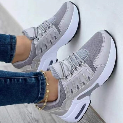 Dames Chunky Sneakers Lace-Up Platform