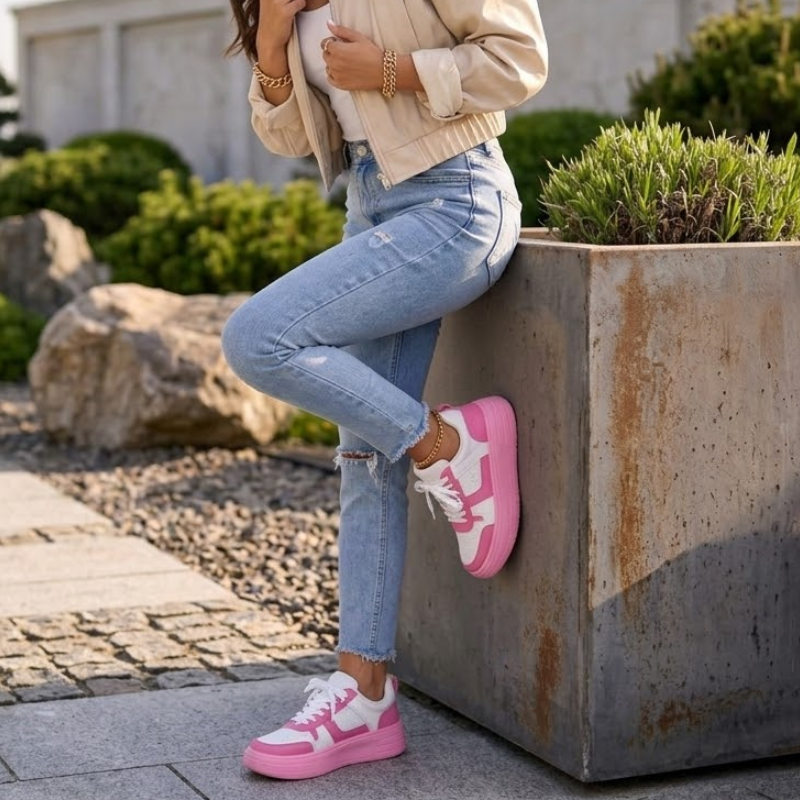 Dames Color Block Platform Sneakers Chunky Modehuis-Nederland