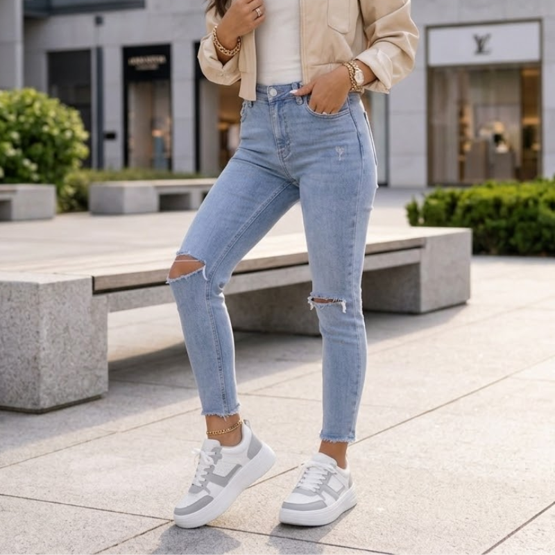 Dames Color Block Platform Sneakers Chunky Modehuis-Nederland