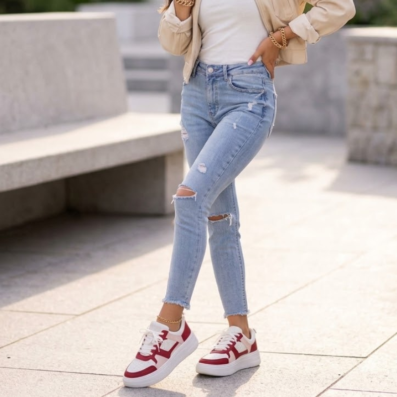 Dames Color Block Platform Sneakers Chunky Modehuis-Nederland