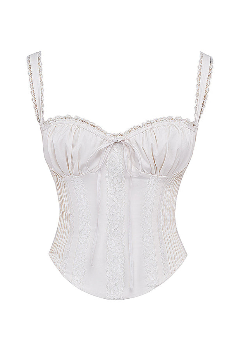 Dames Coquette Lace Corset Top Bustier