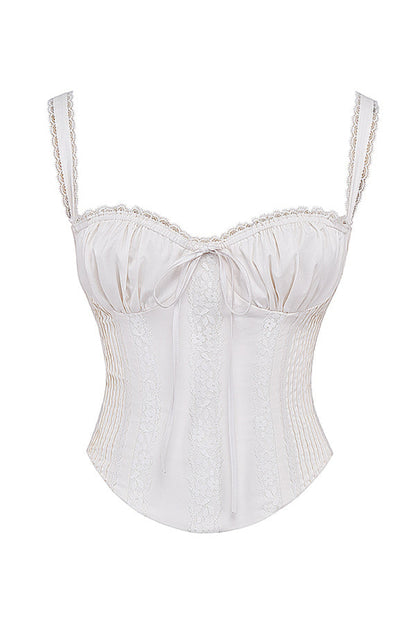 Dames Coquette Lace Corset Top Bustier