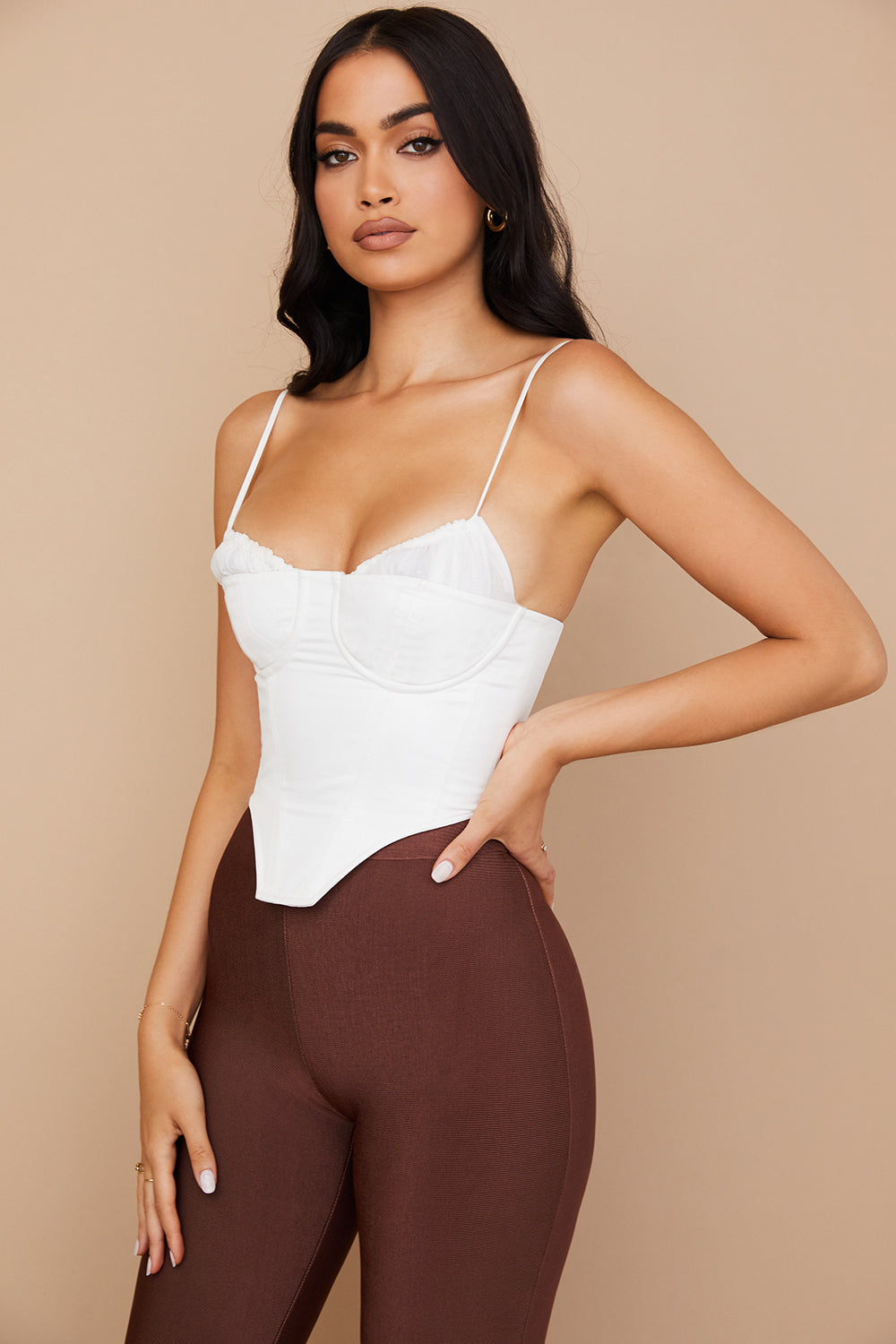 Dames Corset Top Spaghetti Strap Bustier