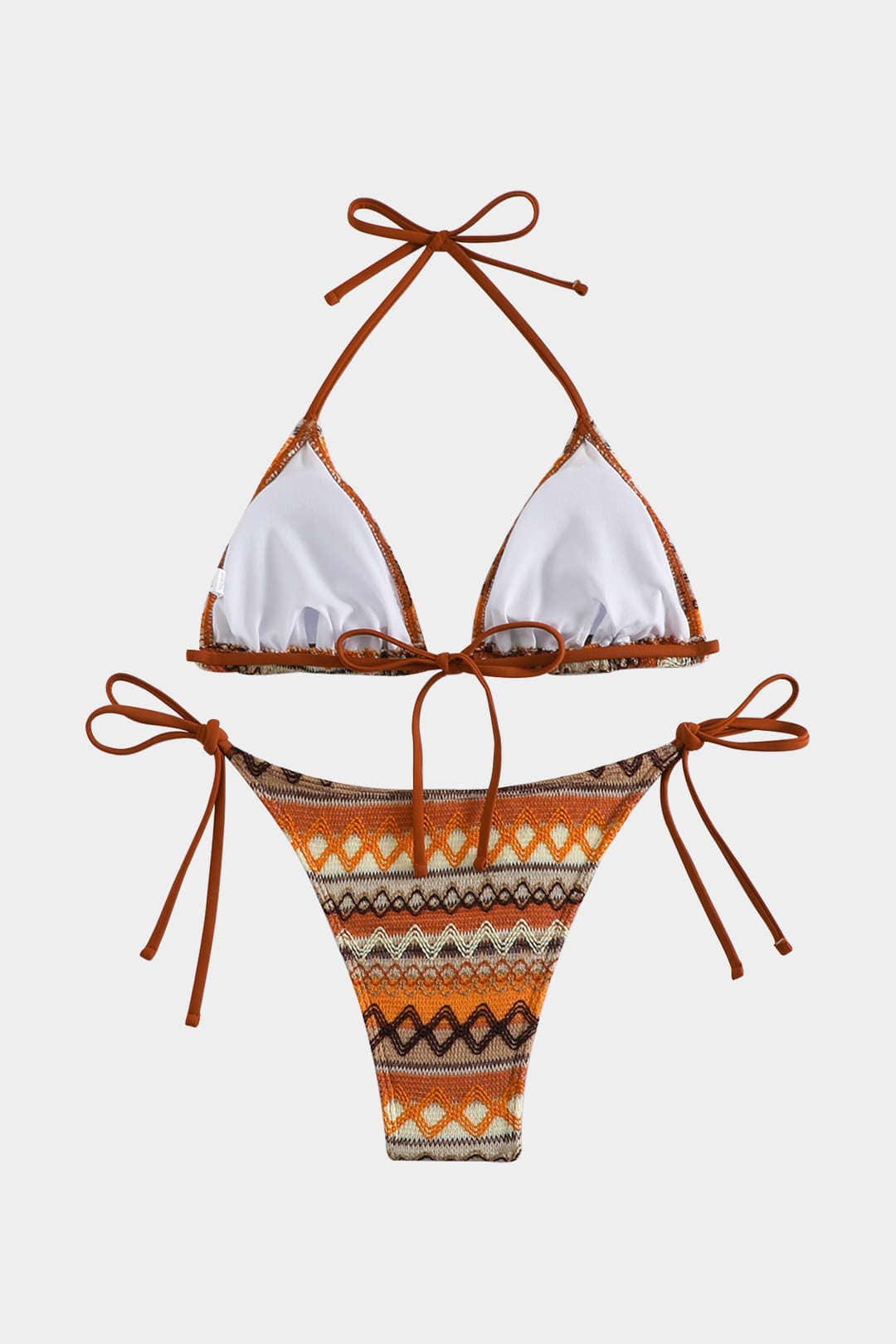 Dames Crochet Triangle Bikini Set Boho