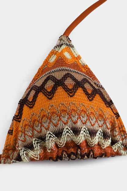 Dames Crochet Triangle Bikini Set Boho