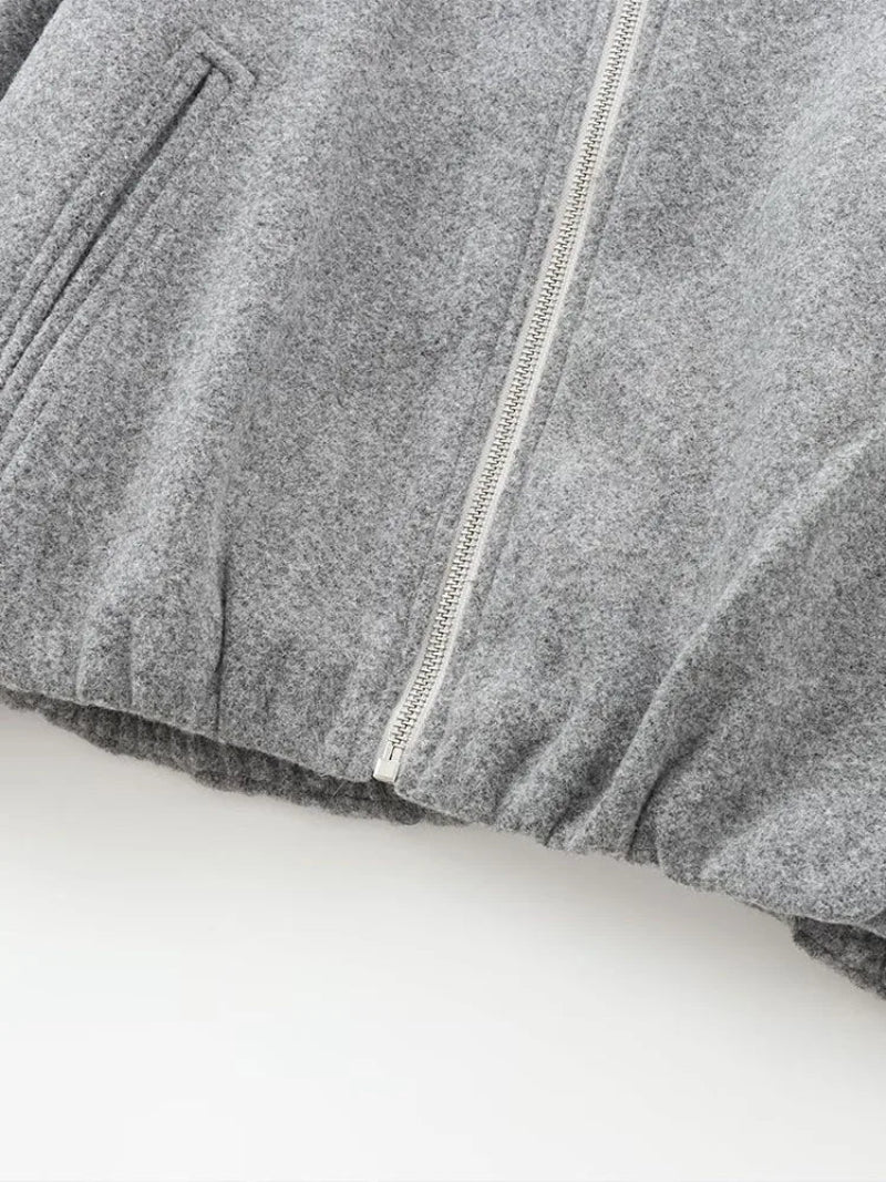 Dames Cropped Bomberjack Pofmouwen