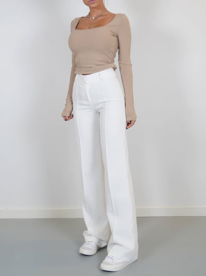 Dames Flared Pantalon High Waist Wide Leg