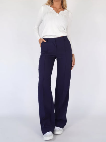 Dames Flared Pantalon High Waist Wide Leg