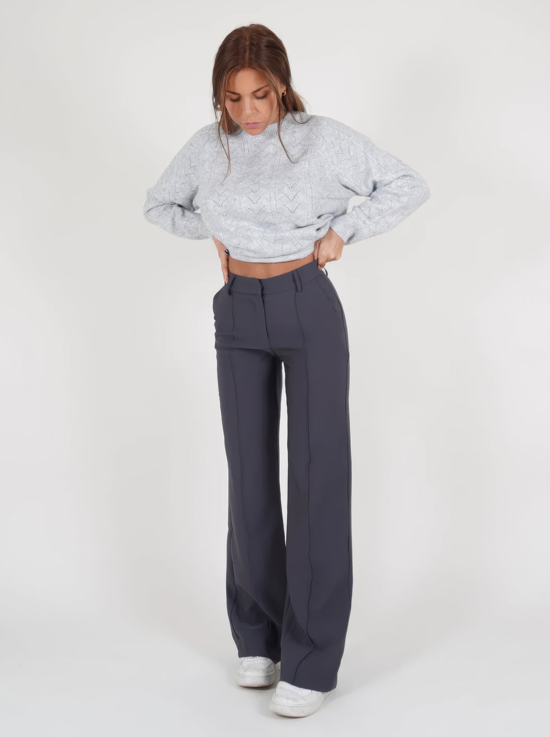 Dames Flared Pantalon High Waist Wide Leg