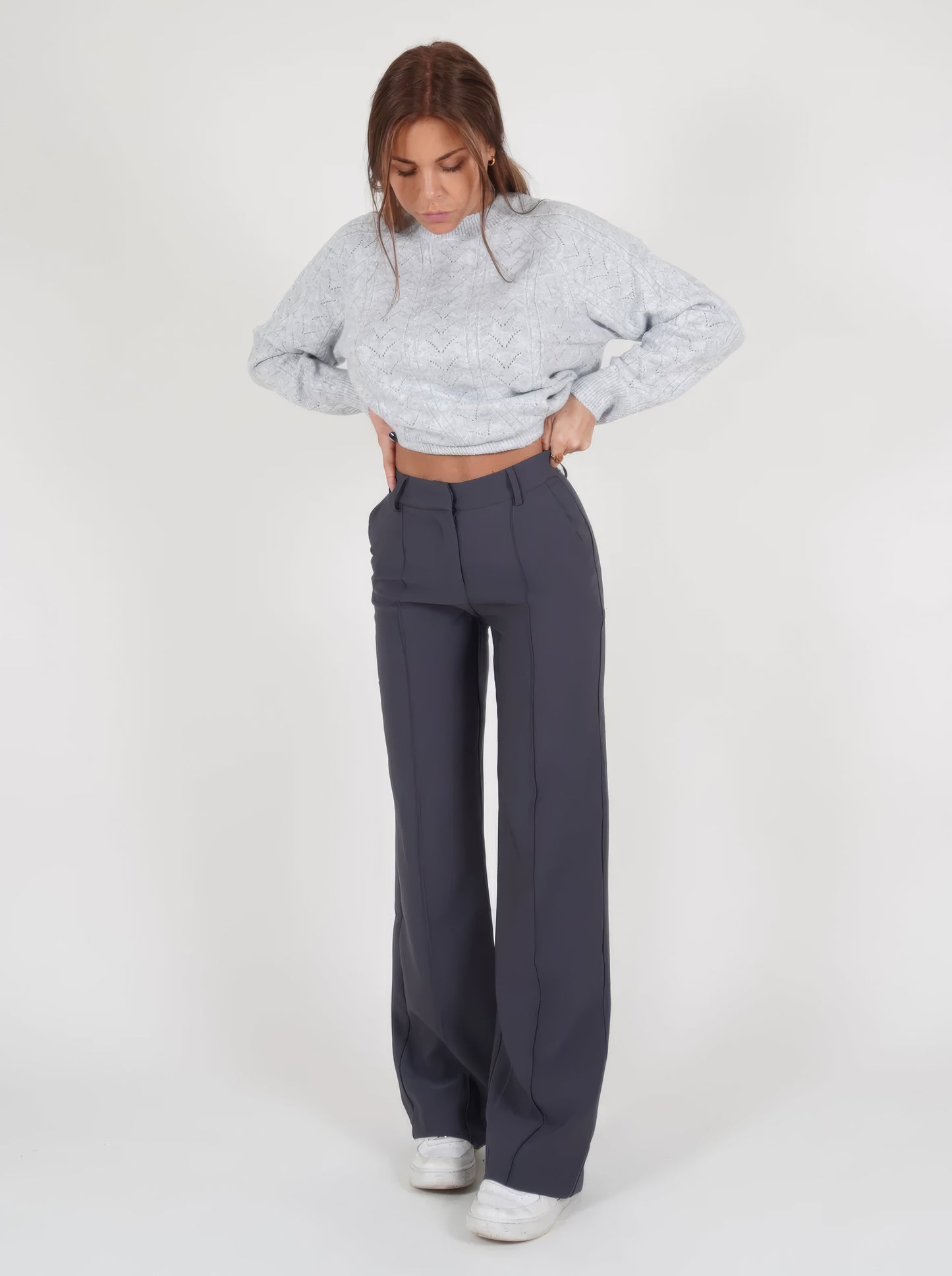 Dames Flared Pantalon High Waist Wide Leg