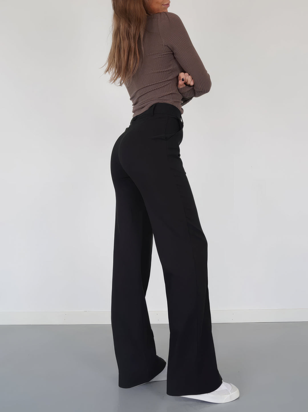 Dames Flared Pantalon High Waist Wide Leg