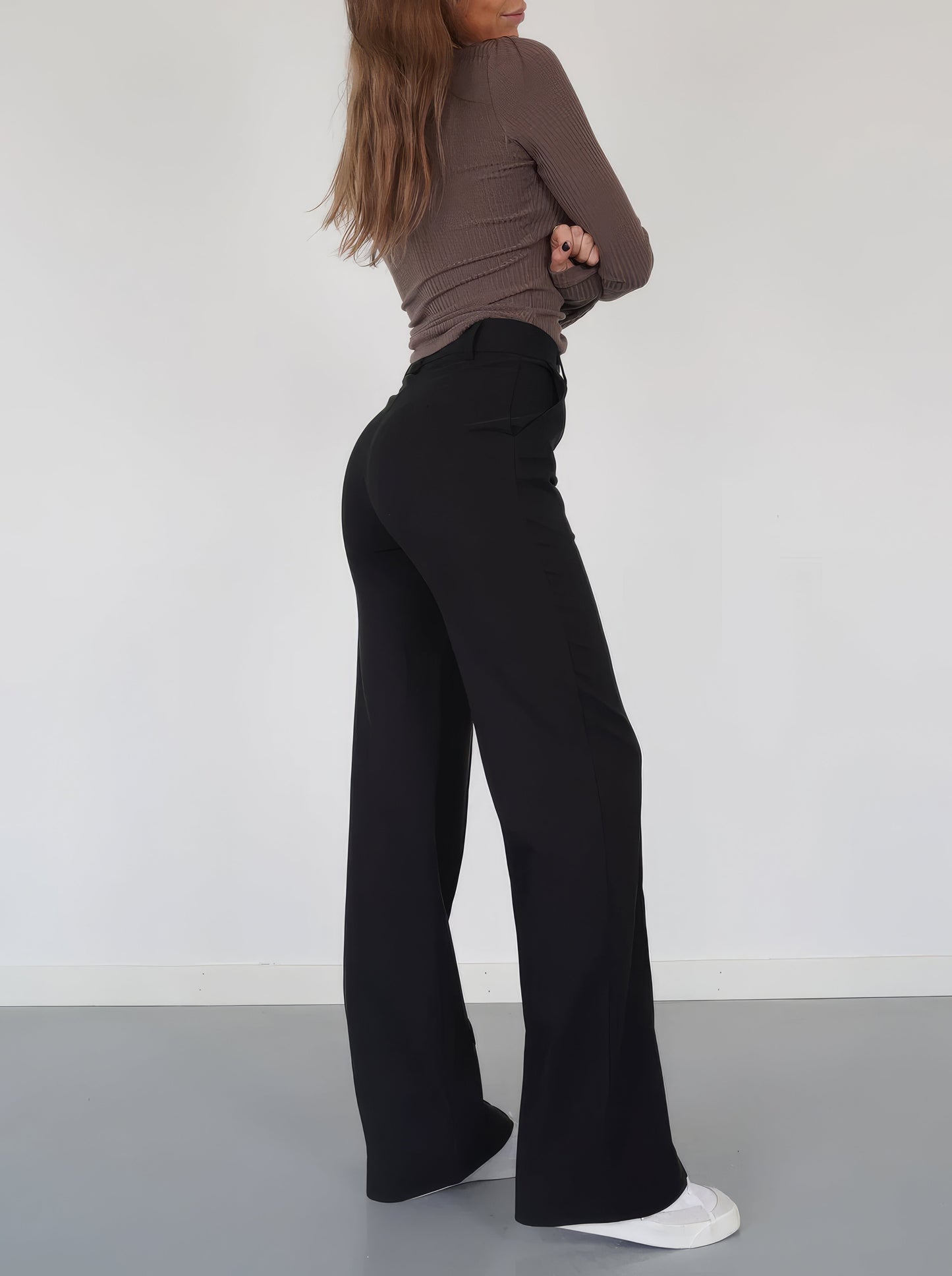 Dames Flared Pantalon High Waist Wide Leg