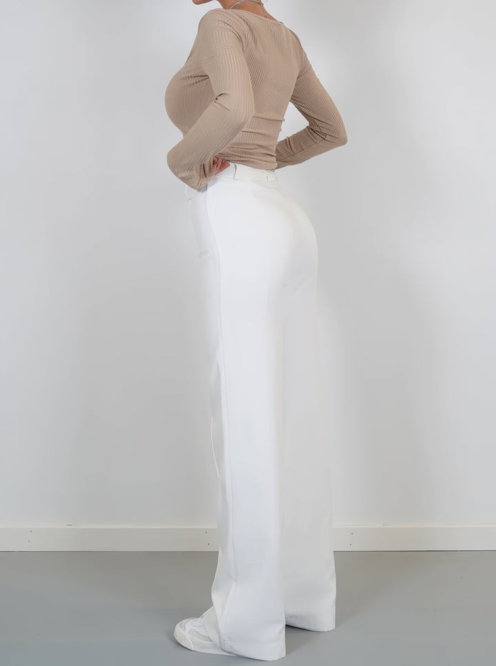 Dames Flared Pantalon High Waist Wide Leg