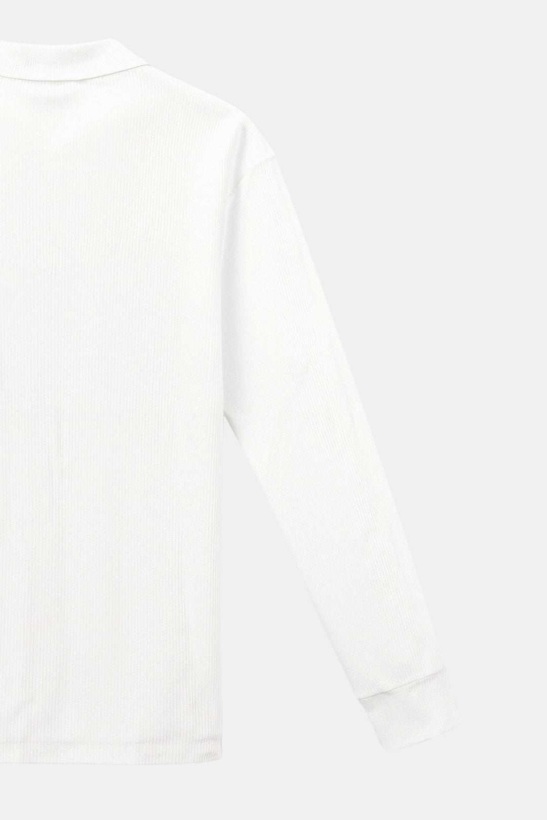 Dames Gebreide Polo Trui Fitted Lange Mouw