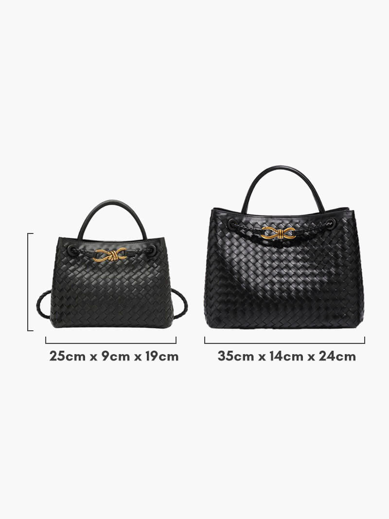 Dames Gevlochten Tote Handtas met Handvatten