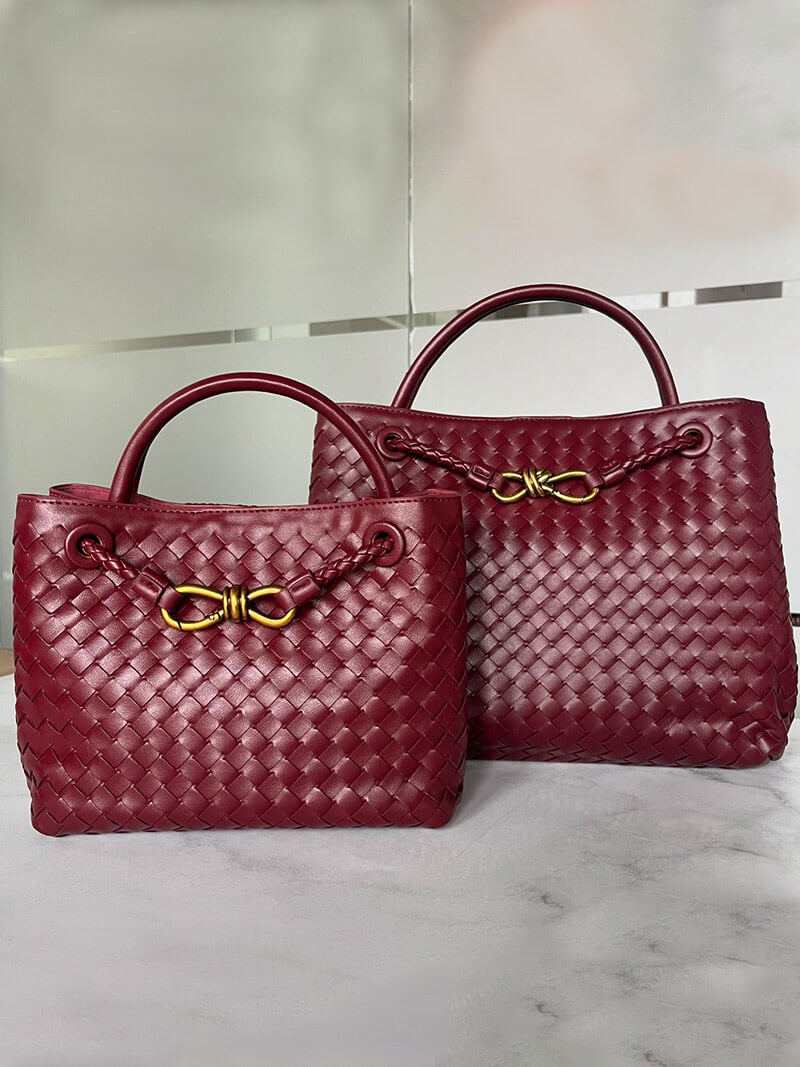 Dames Gevlochten Tote Handtas met Handvatten