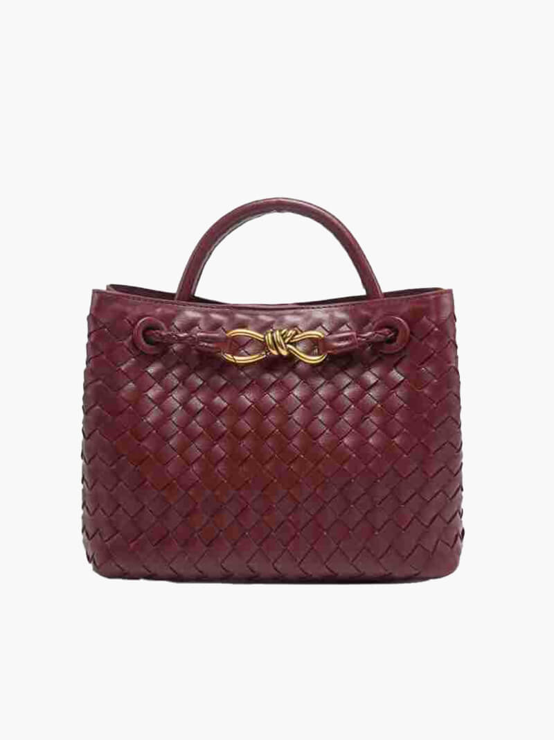 Dames Gevlochten Tote Handtas met Handvatten