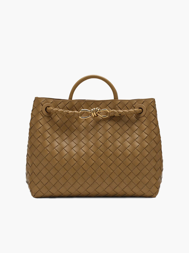 Dames Gevlochten Tote Handtas met Handvatten