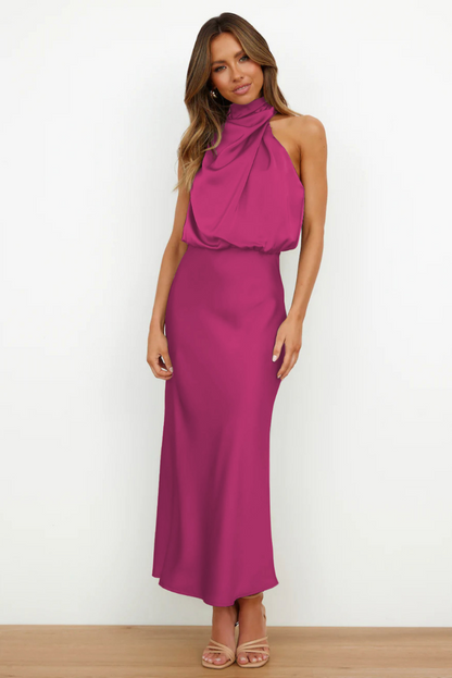 Dames Halter Galajurk Mouwloos Maxi