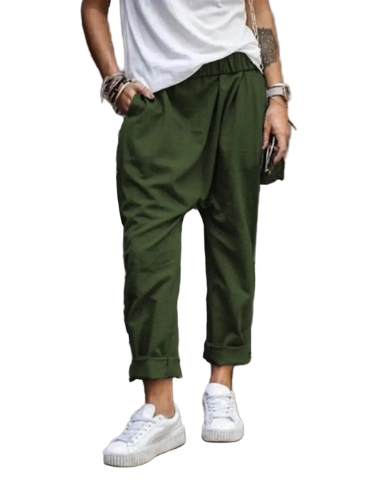 Dames Harembroek Zomer Elastische Taille
