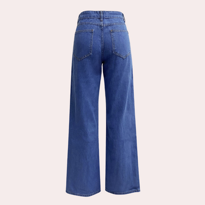 Dames High Waist Wide Leg Jeans