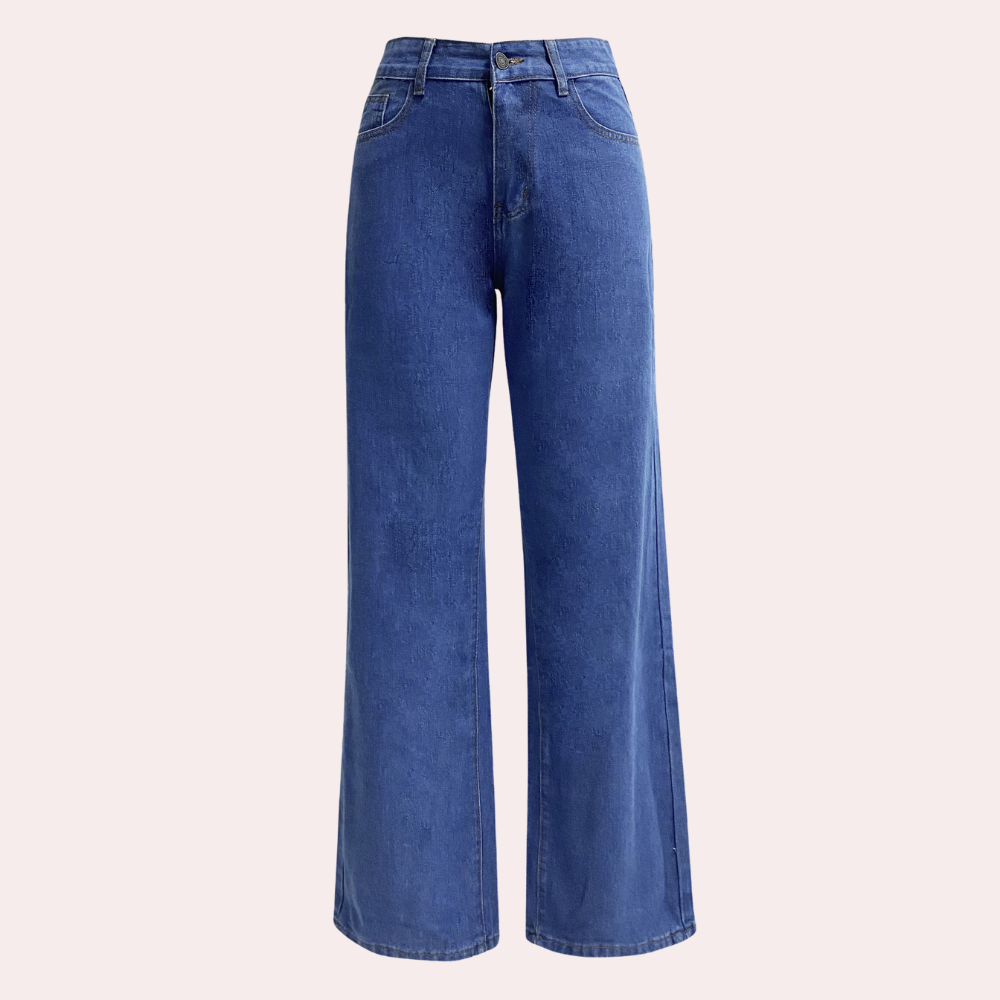 Dames High Waist Wide Leg Jeans